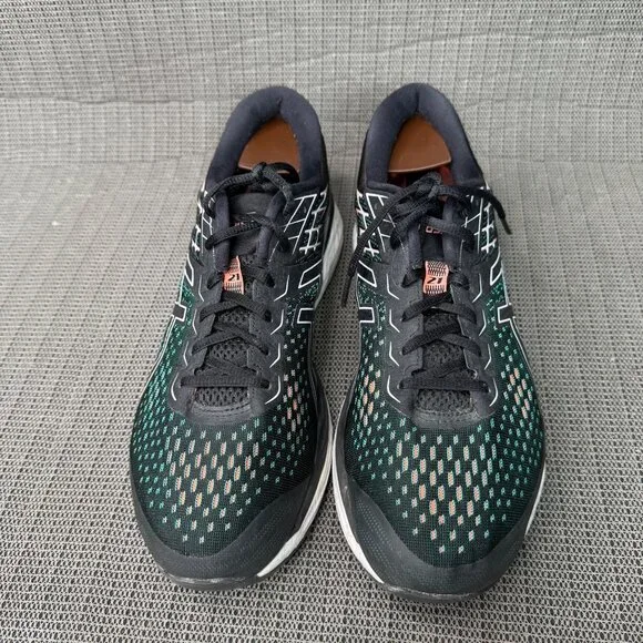 Asics Gel-Cumulus 12 Mens Size 12 Black & Green Running Shoes Rubber Sole - Picture 2 of 8